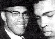 Malcolm X con Mohammed Al (Cassius Clay9